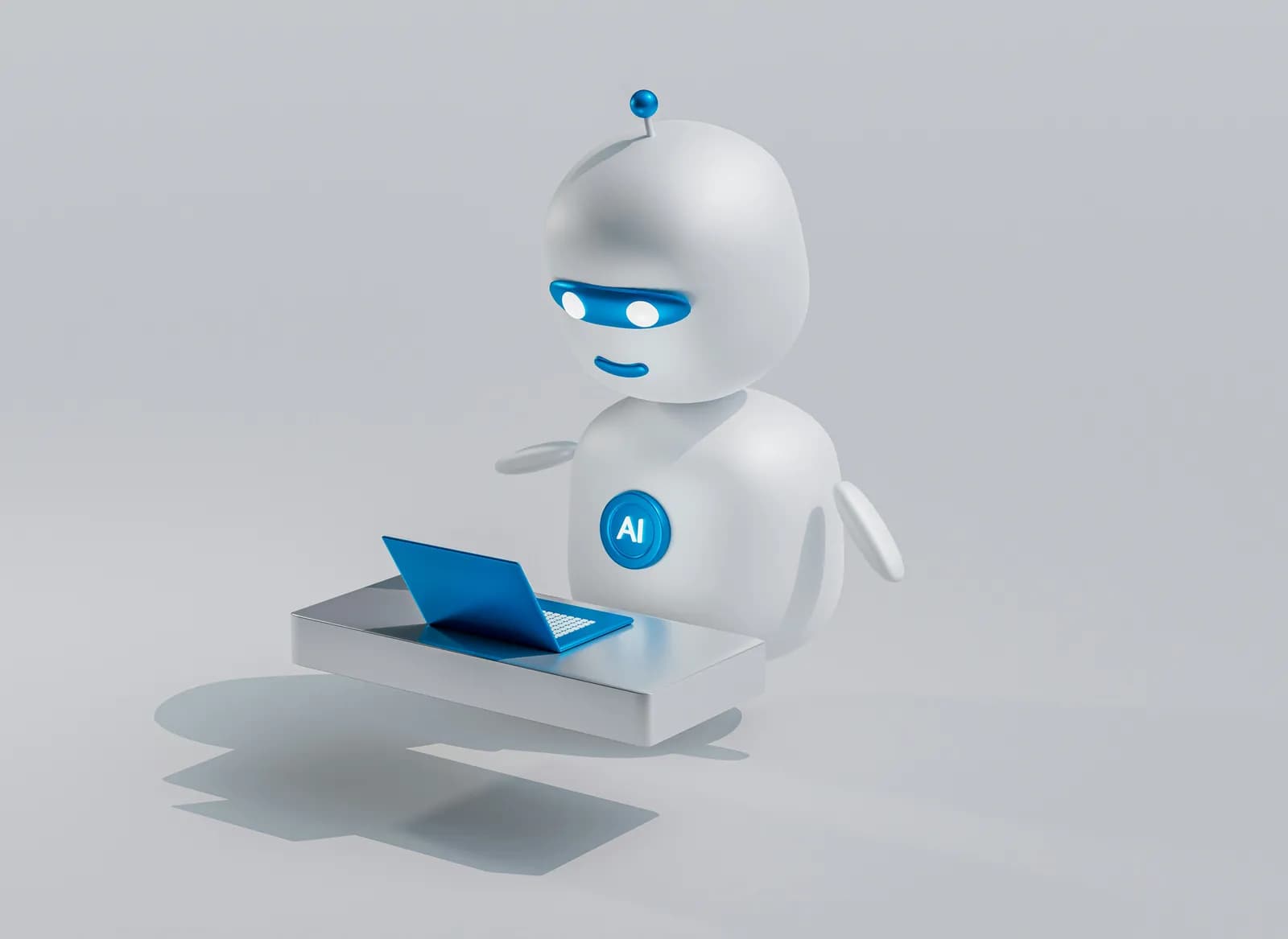 Robot illustration representing AI agents and business workflow automation