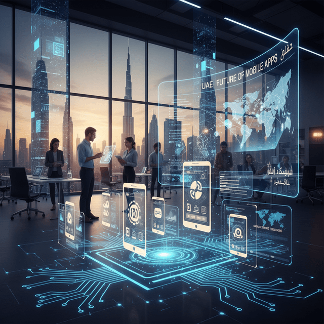 Innovative mobile app development concept in UAE