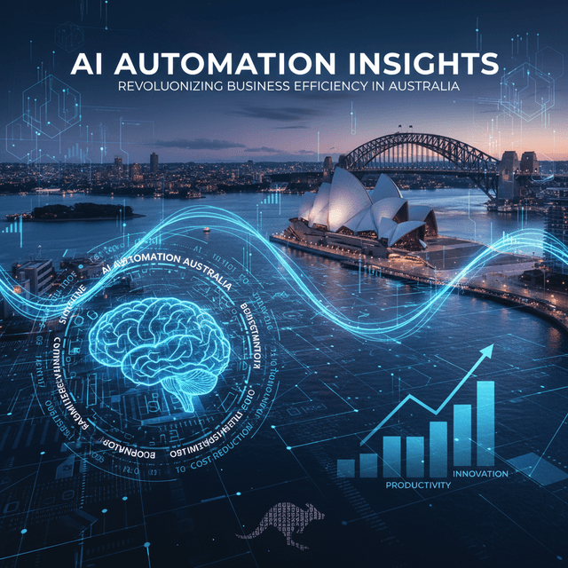 An illustration depicting AI-powered solutions optimizing Australian business workflows.
