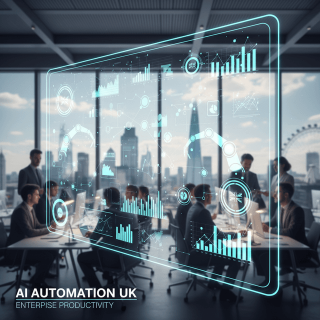 Illustration of AI-driven tools transforming industries in the UK