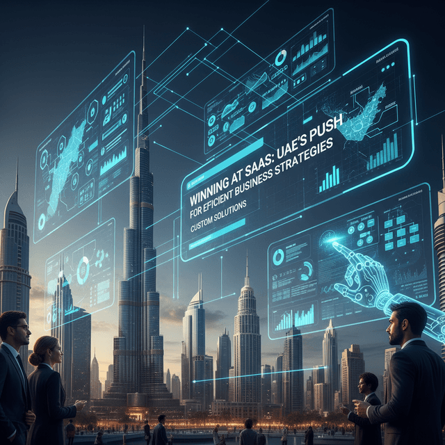 Visualization of SaaS solutions driving business optimization in UAE