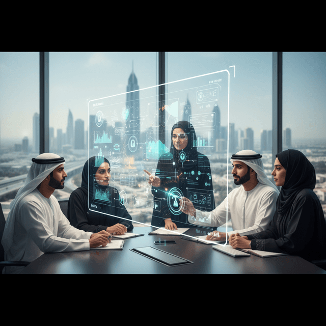 Custom Software UAE: 5 Predictions for Digital Future Innovative digital infographic highlighting custom software trends in the UAE
