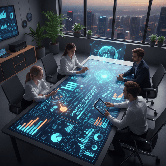 Illustration of SaaS technology in Australia highlighting innovation trends for future development