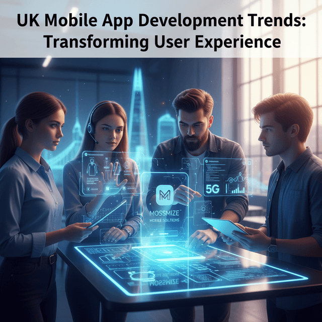 Illustration featuring mobile apps with responsive and advanced design features