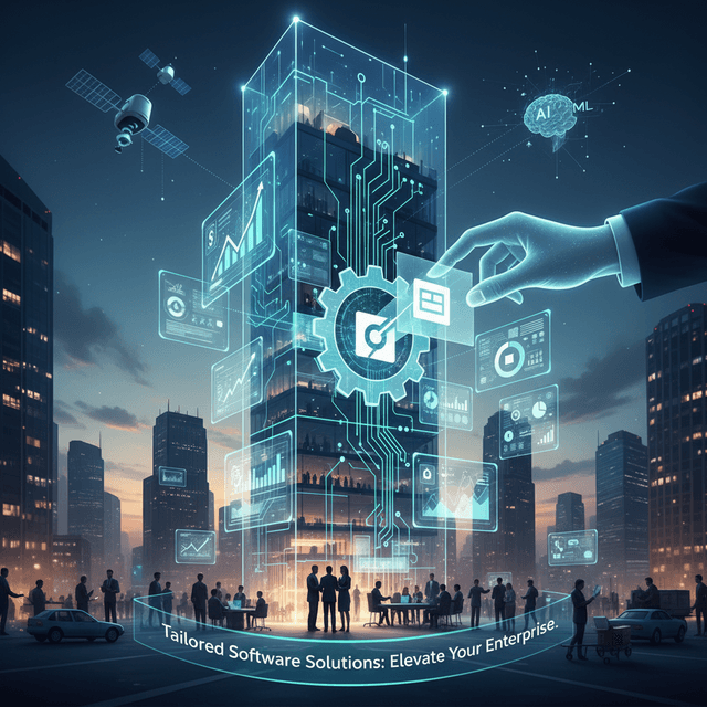 Custom software development featuring AI, low-code platforms, and cybersecurity advancements