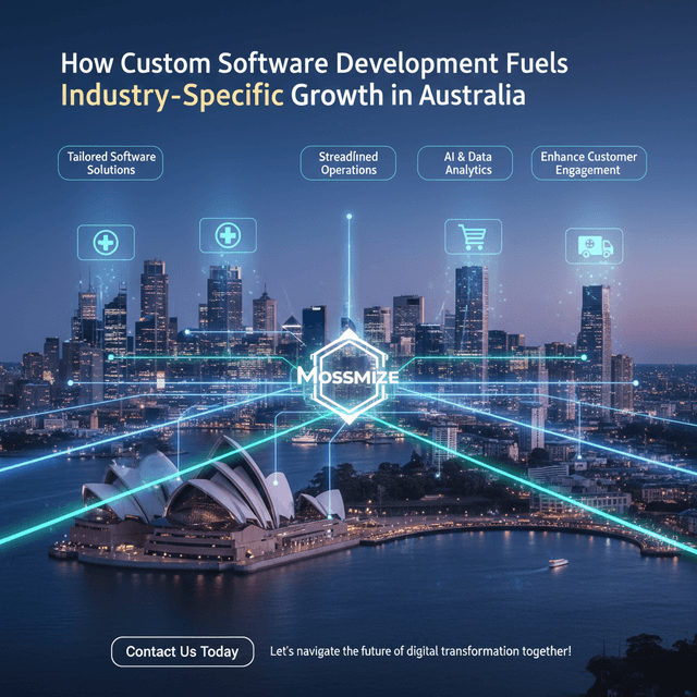 Australian business professionals discussing custom software solutions