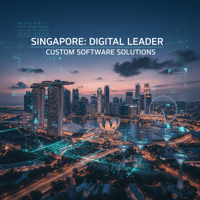 Singapore's Custom Software Trends to Watch in 2024 Illustration of Singapore's digital software growth in 2024