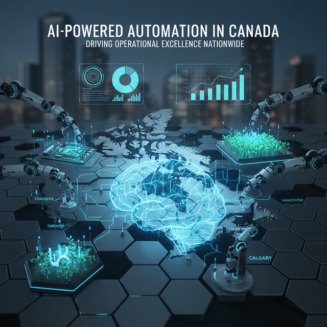 Futuristic AI concept representing automation in Canada