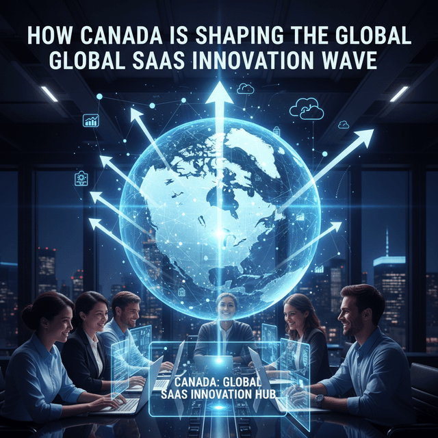 Canada SaaS innovation featuring futuristic technology trends
