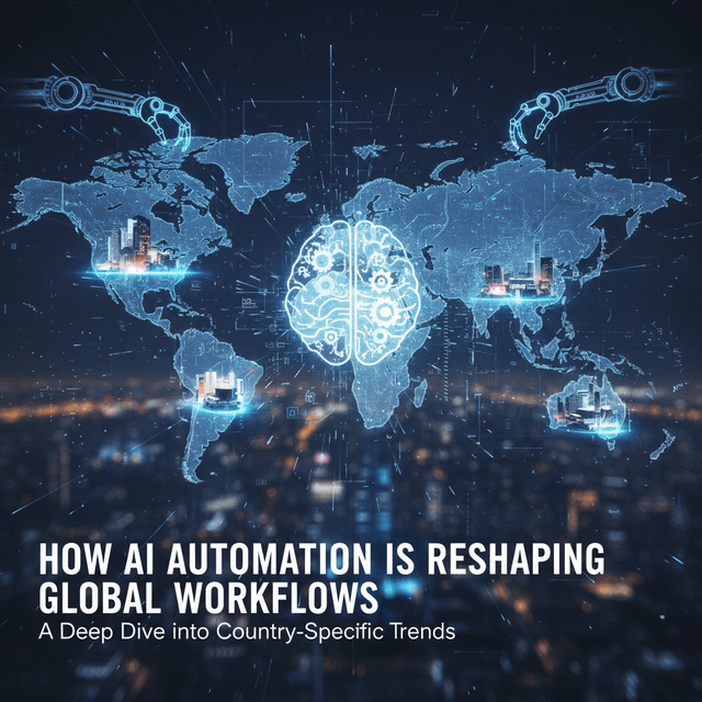 Illustration of futuristic AI-driven automation concepts