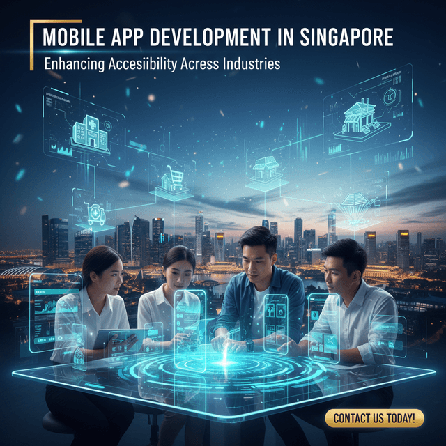 5 Game-Changing Predictions for Mobile App Development Innovative mobile app development featuring futuristic technology in Singapore