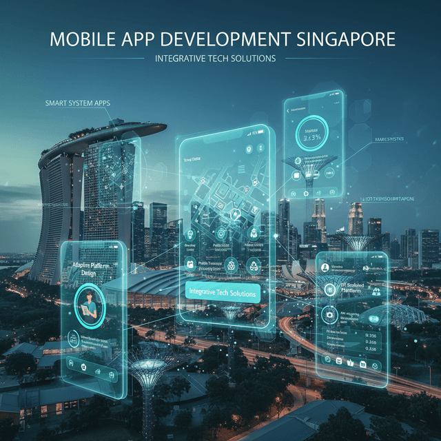 Future of Mobile App Development in Singapore Concept image depicting the evolution of mobile app development in Singapore