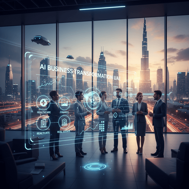 AI Integration Strategies in UAE's Digital Economy Illustration of AI integration in UAE's business transformation
