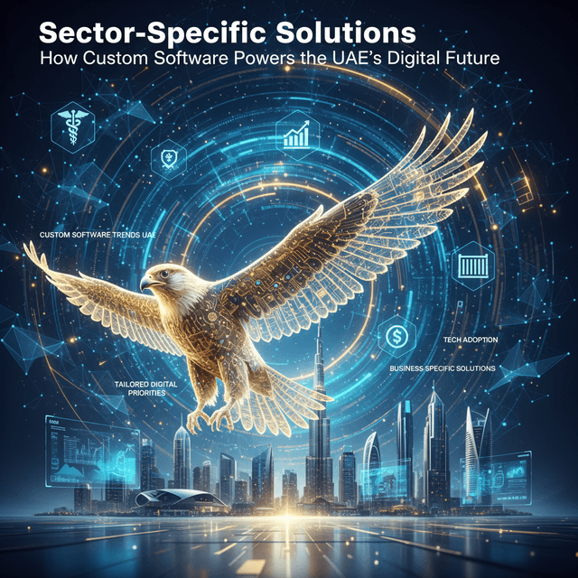5 Shocking Custom Software Trends in UAE's Digital Future Illustration of custom software trends driving UAE's digital transformation