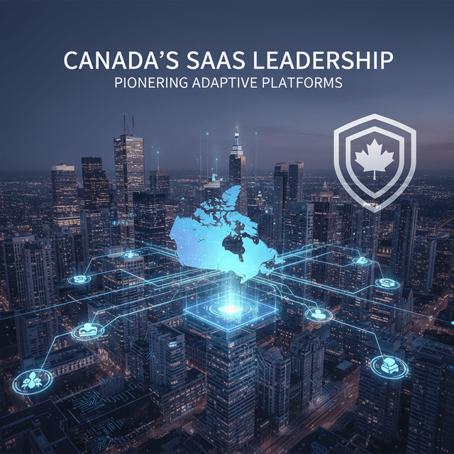 SaaS Innovation Canada: Revolutionizing Businesses Illustration of adaptive SaaS platforms transforming Canadian businesses
