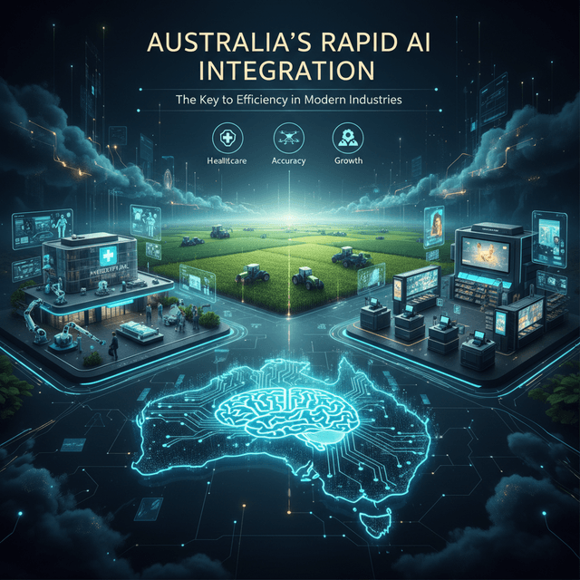 5 Predictions for AI Integration in Australia Graphical representation of AI technologies reshaping industries in Australia.
