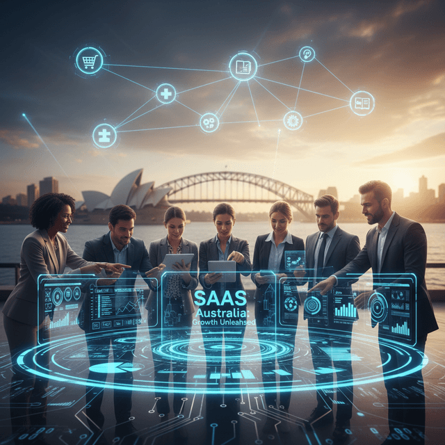 SaaS Development in Australia: Scaling Businesses Globally Australian tech team collaborating on SaaS development for global scalability