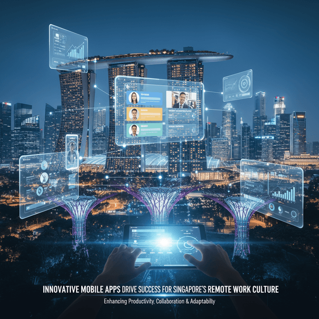 5 Predictions About Mobile App Trends in Remote Work A team collaborating remotely using mobile apps in Singapore.