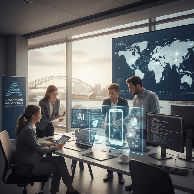 5 Predictions for Mobile App Development in Australia Illustration of mobile app development trends in Australia impacting global markets