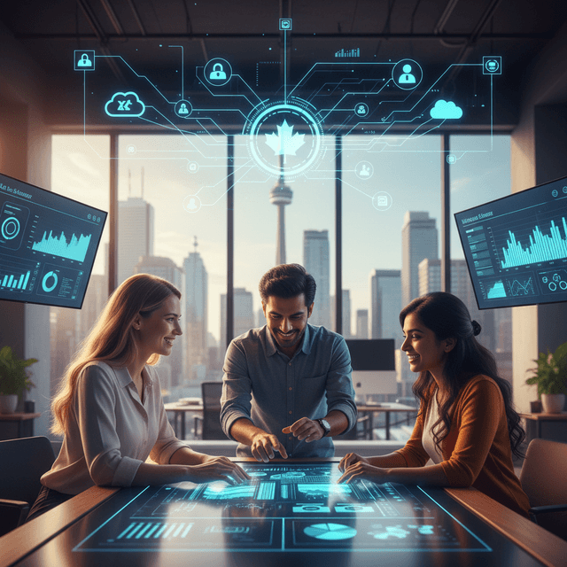 5 Big Predictions for SaaS Platforms in Canada Future of SaaS platforms in Canada showcasing technology and growth for small businesses